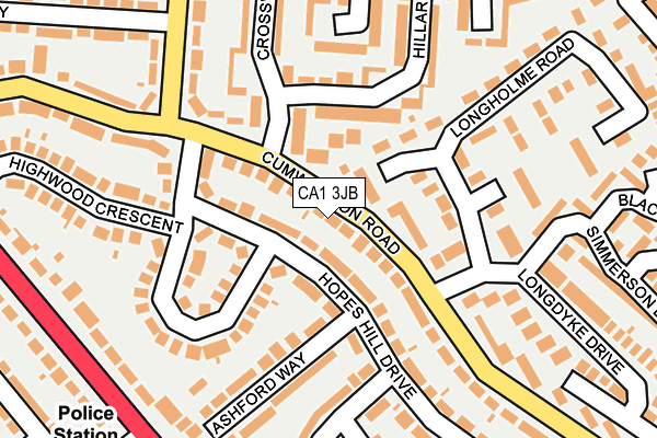 CA1 3JB map - OS OpenMap – Local (Ordnance Survey)