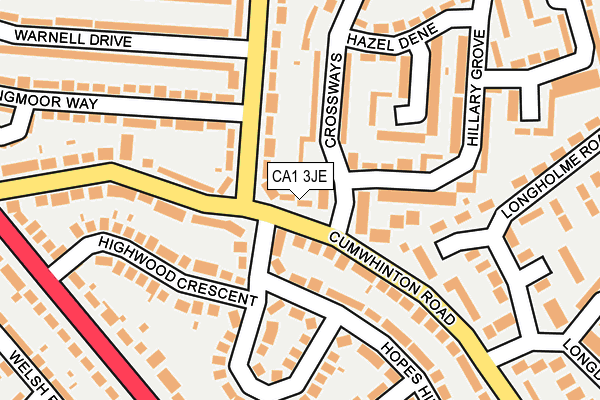 CA1 3JE map - OS OpenMap – Local (Ordnance Survey)