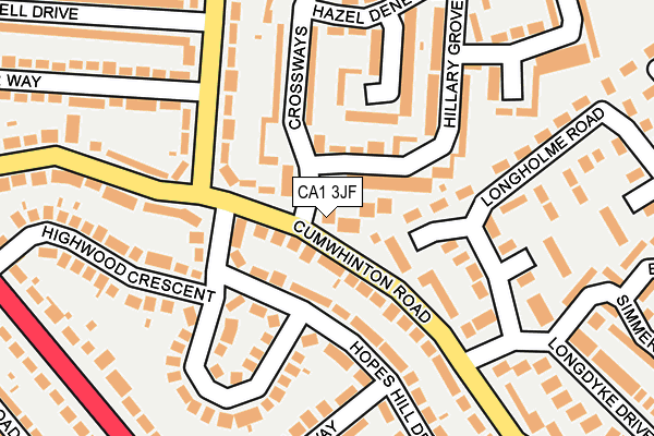 CA1 3JF map - OS OpenMap – Local (Ordnance Survey)