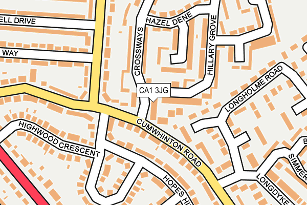 CA1 3JG map - OS OpenMap – Local (Ordnance Survey)