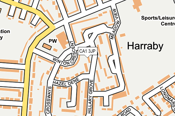 CA1 3JP map - OS OpenMap – Local (Ordnance Survey)