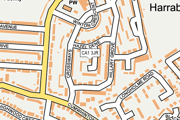 CA1 3JR map - OS OpenMap – Local (Ordnance Survey)