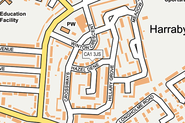 CA1 3JS map - OS OpenMap – Local (Ordnance Survey)