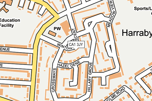 CA1 3JY map - OS OpenMap – Local (Ordnance Survey)