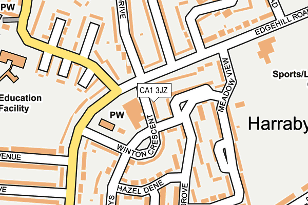 CA1 3JZ map - OS OpenMap – Local (Ordnance Survey)