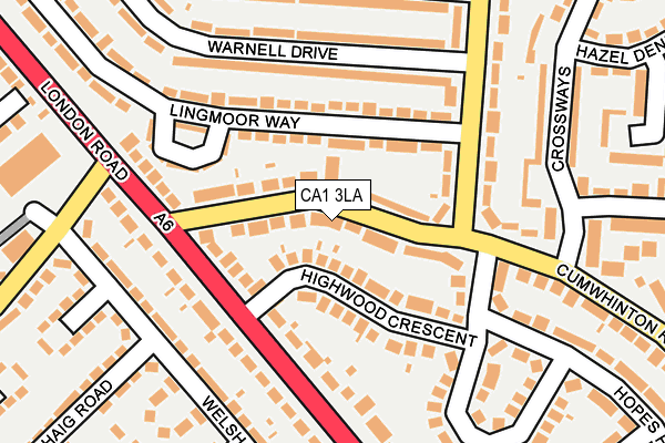 CA1 3LA map - OS OpenMap – Local (Ordnance Survey)