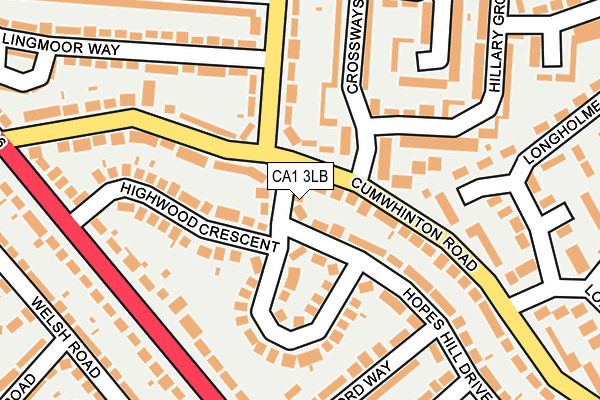 CA1 3LB map - OS OpenMap – Local (Ordnance Survey)