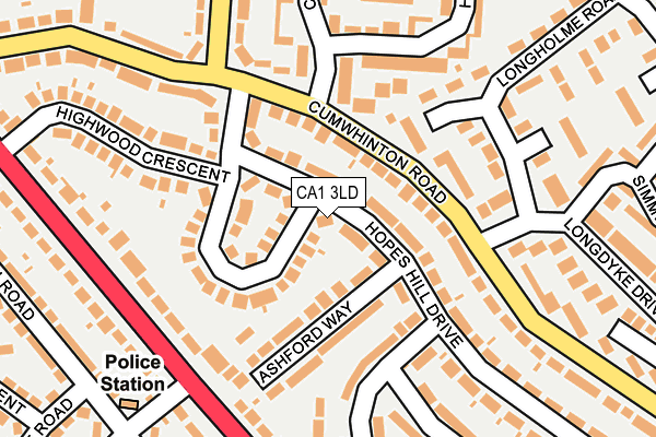 CA1 3LD map - OS OpenMap – Local (Ordnance Survey)