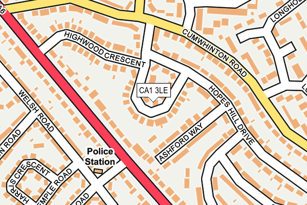 CA1 3LE map - OS OpenMap – Local (Ordnance Survey)