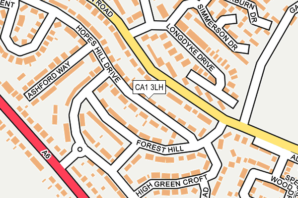 CA1 3LH map - OS OpenMap – Local (Ordnance Survey)