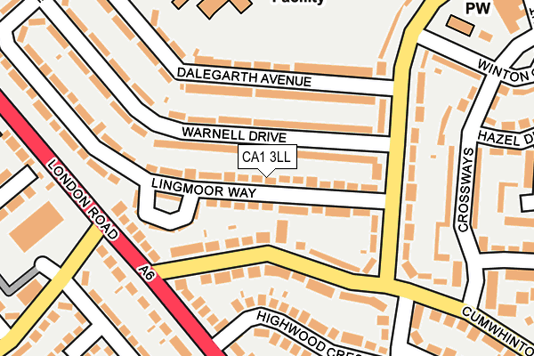 CA1 3LL map - OS OpenMap – Local (Ordnance Survey)