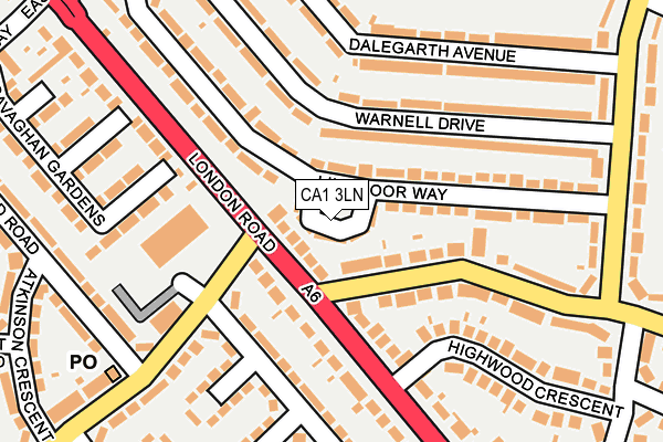 CA1 3LN map - OS OpenMap – Local (Ordnance Survey)