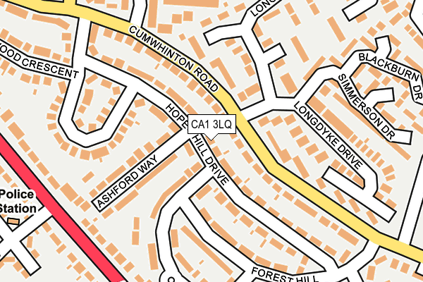 CA1 3LQ map - OS OpenMap – Local (Ordnance Survey)