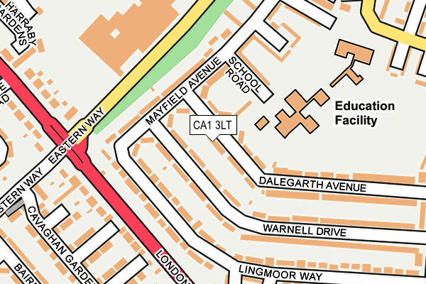 CA1 3LT map - OS OpenMap – Local (Ordnance Survey)