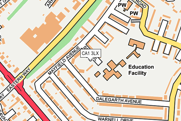 CA1 3LX map - OS OpenMap – Local (Ordnance Survey)