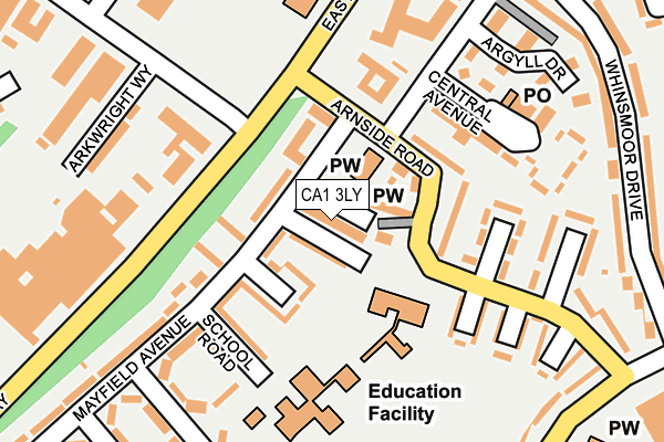 CA1 3LY map - OS OpenMap – Local (Ordnance Survey)