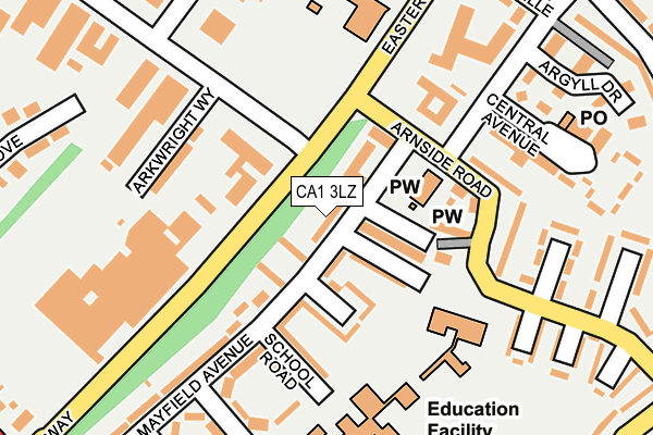 CA1 3LZ map - OS OpenMap – Local (Ordnance Survey)