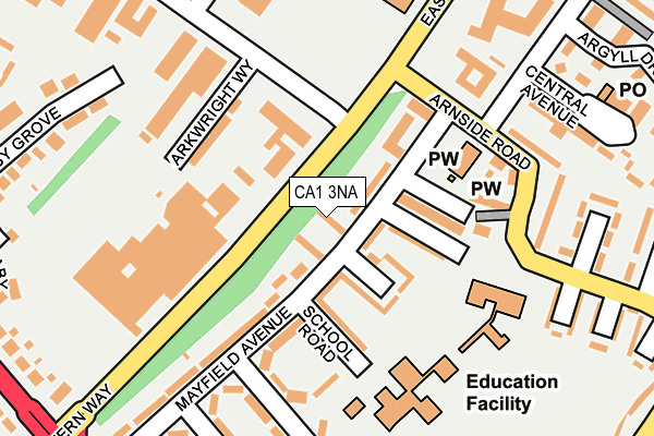 CA1 3NA map - OS OpenMap – Local (Ordnance Survey)