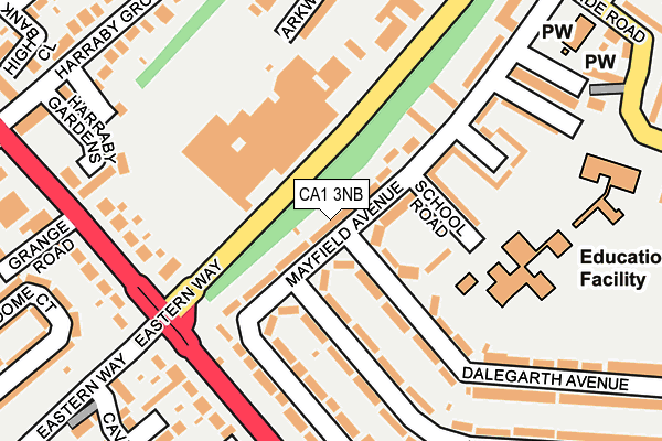 CA1 3NB map - OS OpenMap – Local (Ordnance Survey)