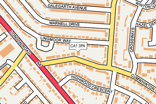 CA1 3PA map - OS OpenMap – Local (Ordnance Survey)