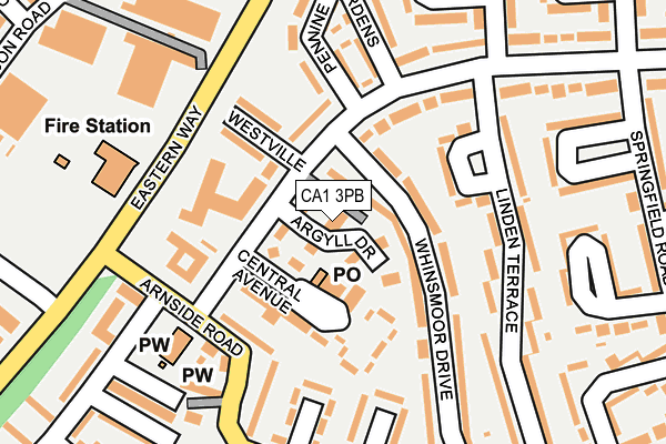 CA1 3PB map - OS OpenMap – Local (Ordnance Survey)