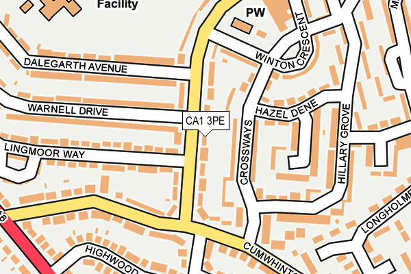 CA1 3PE map - OS OpenMap – Local (Ordnance Survey)