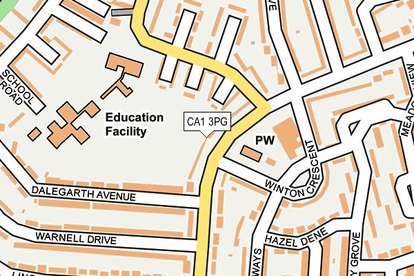 CA1 3PG map - OS OpenMap – Local (Ordnance Survey)