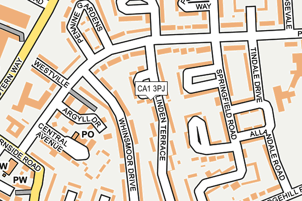 CA1 3PJ map - OS OpenMap – Local (Ordnance Survey)