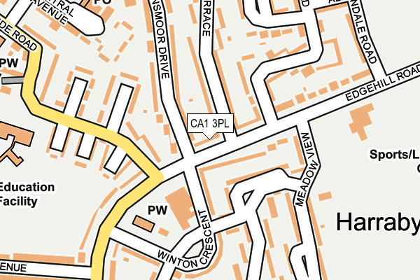 CA1 3PL map - OS OpenMap – Local (Ordnance Survey)