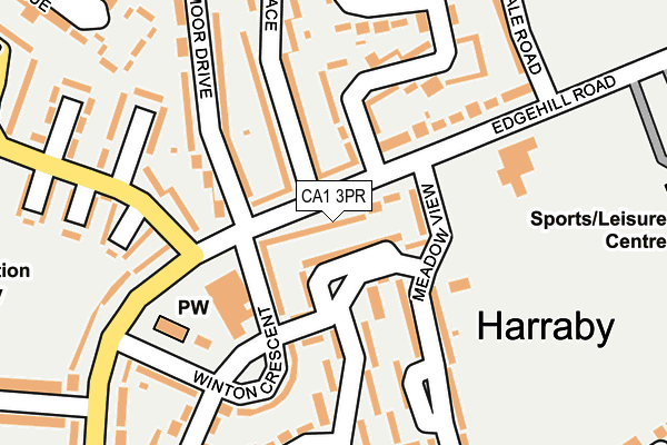 CA1 3PR map - OS OpenMap – Local (Ordnance Survey)