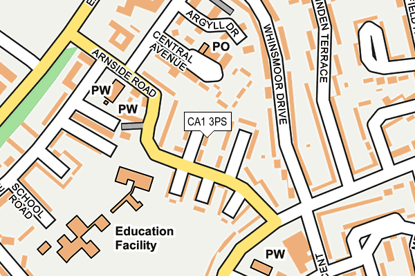 CA1 3PS map - OS OpenMap – Local (Ordnance Survey)