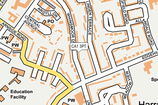 CA1 3PT map - OS OpenMap – Local (Ordnance Survey)