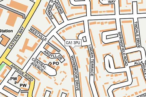 CA1 3PU map - OS OpenMap – Local (Ordnance Survey)
