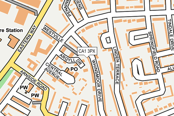 CA1 3PX map - OS OpenMap – Local (Ordnance Survey)
