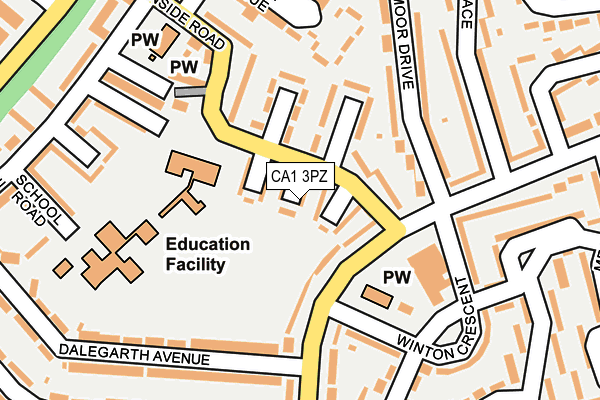 CA1 3PZ map - OS OpenMap – Local (Ordnance Survey)