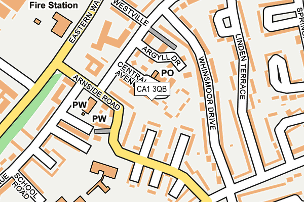 CA1 3QB map - OS OpenMap – Local (Ordnance Survey)