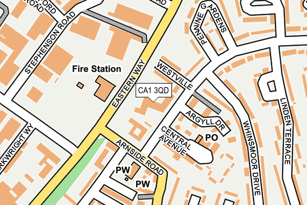 CA1 3QD map - OS OpenMap – Local (Ordnance Survey)