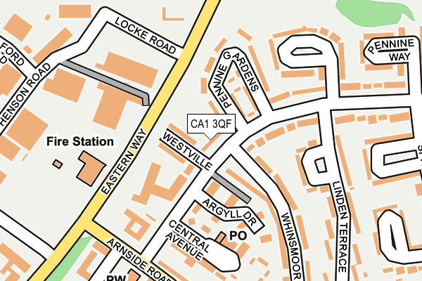 CA1 3QF map - OS OpenMap – Local (Ordnance Survey)