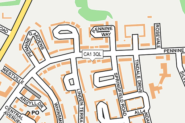 CA1 3QL map - OS OpenMap – Local (Ordnance Survey)