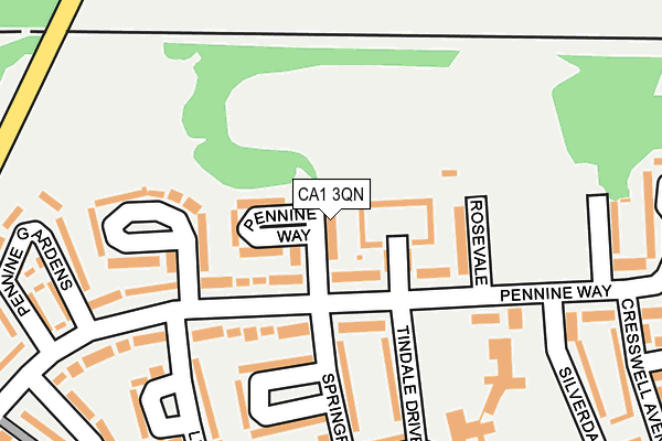 CA1 3QN map - OS OpenMap – Local (Ordnance Survey)