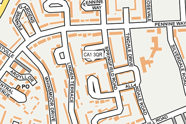 CA1 3QR map - OS OpenMap – Local (Ordnance Survey)