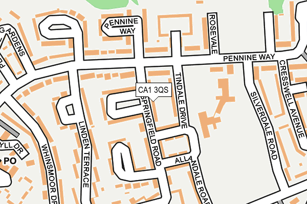 CA1 3QS map - OS OpenMap – Local (Ordnance Survey)