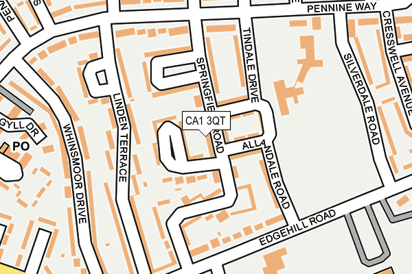 CA1 3QT map - OS OpenMap – Local (Ordnance Survey)