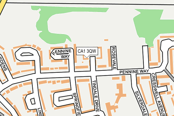 CA1 3QW map - OS OpenMap – Local (Ordnance Survey)