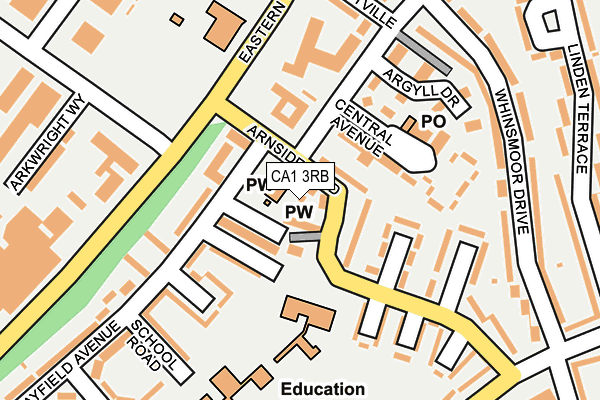 CA1 3RB map - OS OpenMap – Local (Ordnance Survey)