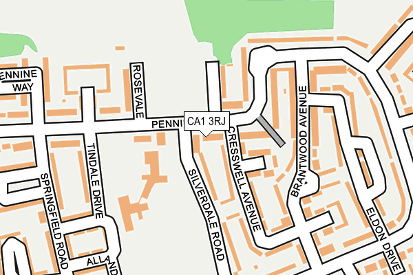 CA1 3RJ map - OS OpenMap – Local (Ordnance Survey)