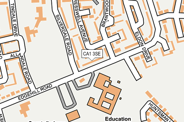 CA1 3SE map - OS OpenMap – Local (Ordnance Survey)