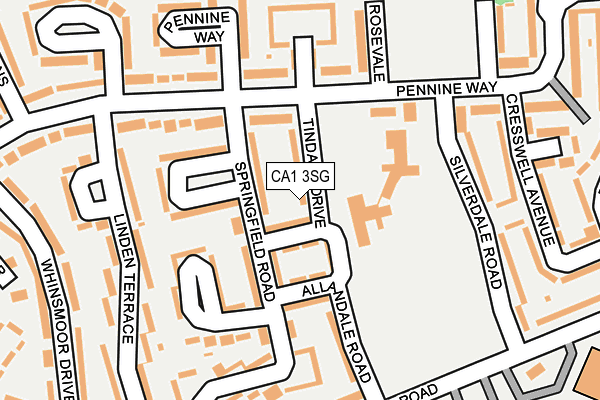 CA1 3SG map - OS OpenMap – Local (Ordnance Survey)