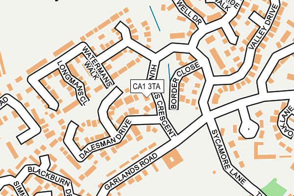 CA1 3TA map - OS OpenMap – Local (Ordnance Survey)