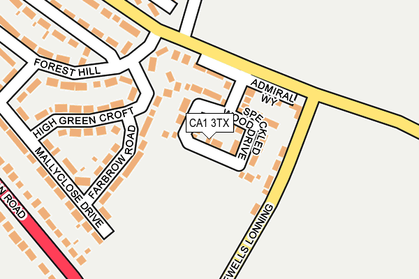 CA1 3TX map - OS OpenMap – Local (Ordnance Survey)